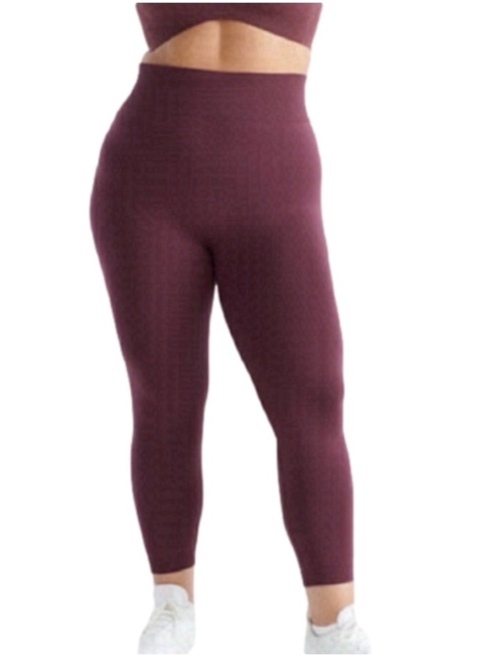 Knix L High-Waist Seamless Leggings - cherry burgundy colour